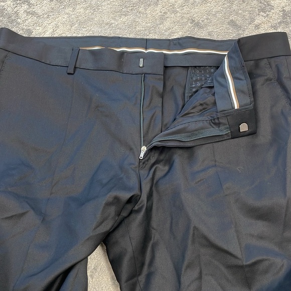 New BOSS Hugo Boss H Huge Dress Pants Black Wool - Picture 8 of 12